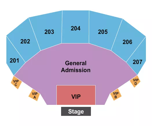 seating chart for Ovation Hall at Ocean Resort Casino  - End Stage GA & VIP - eventticketscenter.com