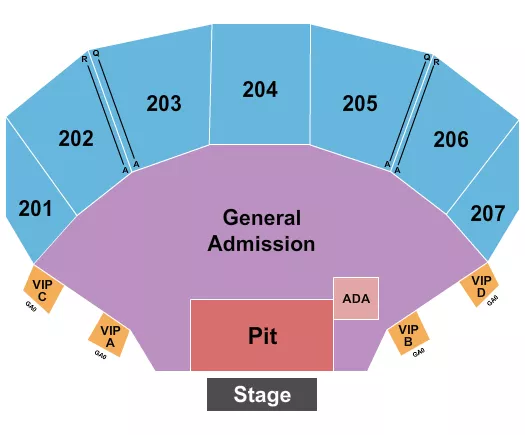 seating chart for Ovation Hall at Ocean Resort Casino  - Endstage - GA Pit - eventticketscenter.com