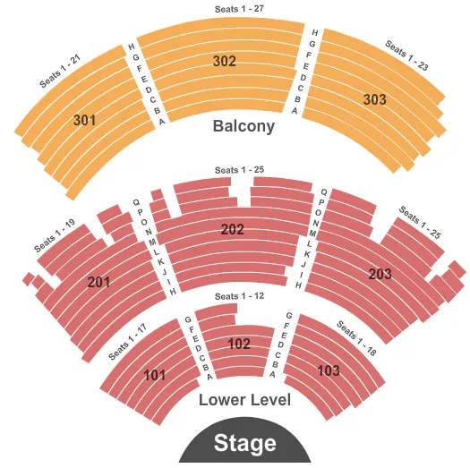 seating chart for Gila River Hotels & Casinos - Wild Horse Pass - End Stage - eventticketscenter.com