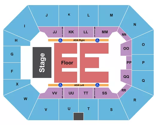seating chart for Owensboro Sportscenter - Endstage 3 - eventticketscenter.com