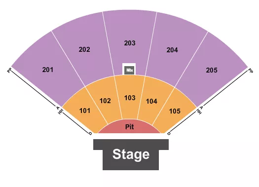 seating chart for Ozarks Amphitheater - Missouri - Endstage Row D - eventticketscenter.com
