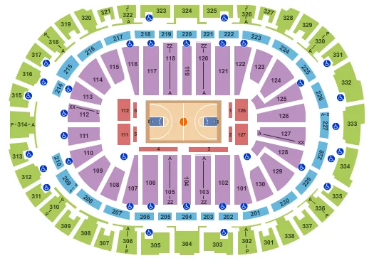 seating chart for PNC Arena - Basketball - eventticketscenter.com