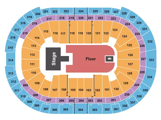 seating chart for Lenovo Center - Endstage GA Floor w/ Catwalk - eventticketscenter.com