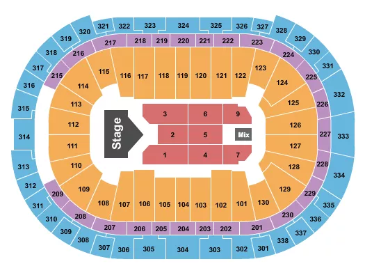 seating chart for PNC Arena - Jelly Roll - eventticketscenter.com