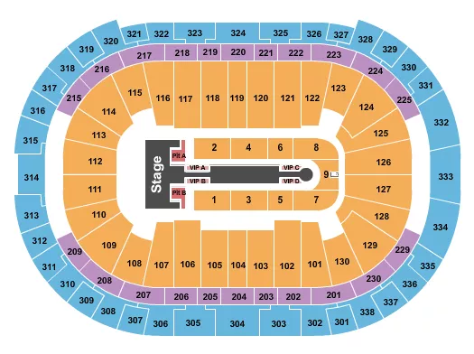 seating chart for PNC Arena - Jennifer Lopez 2024 - eventticketscenter.com