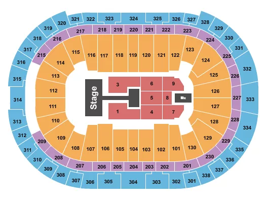 seating chart for PNC Arena - Kirk Franklin - eventticketscenter.com