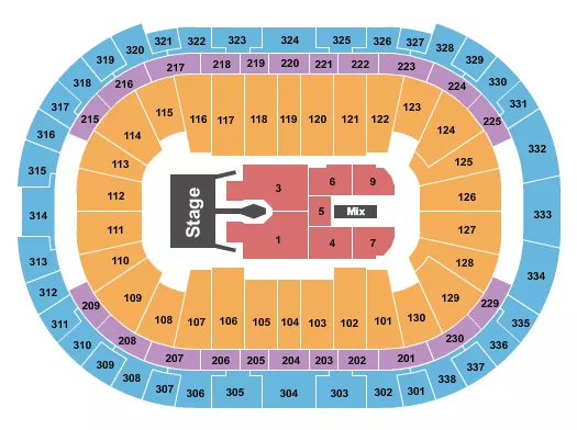 seating chart for PNC Arena - Tim McGraw 2023 - eventticketscenter.com