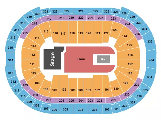 seating chart for PNC Arena - Twenty One Pilots - eventticketscenter.com