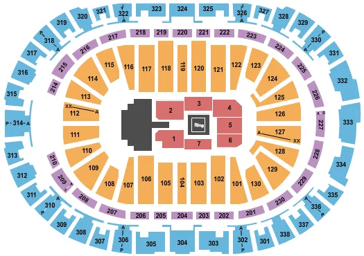 seating chart for PNC Arena - WWE2 - eventticketscenter.com