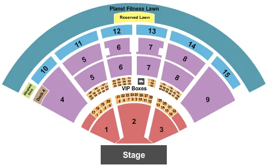 seating chart for PNC Music Pavilion - Charlotte - End Stage 3 - eventticketscenter.com
