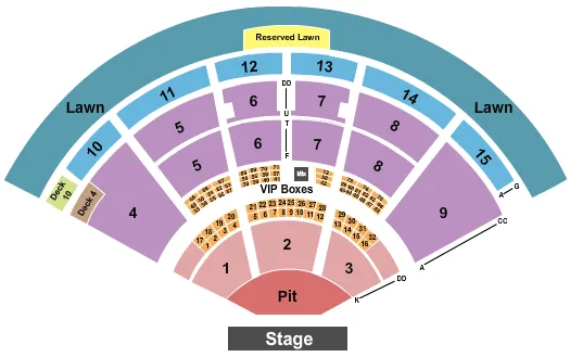 seating chart for PNC Music Pavilion - Charlotte - Thomas Rhett - eventticketscenter.com