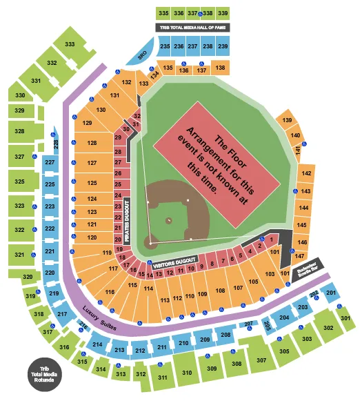 seating chart for PNC Park - Generic Field - eventticketscenter.com