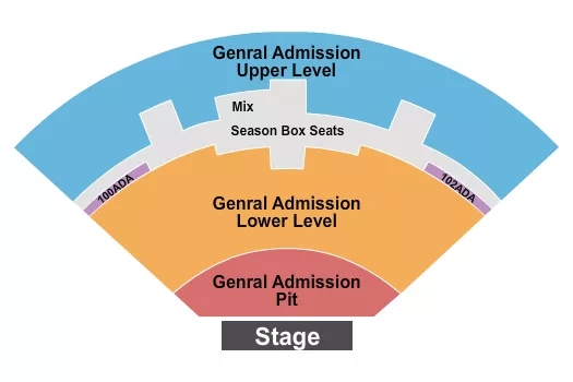 seating chart for PNC Pavilion At The Riverbend Music Center - GA By Level - eventticketscenter.com