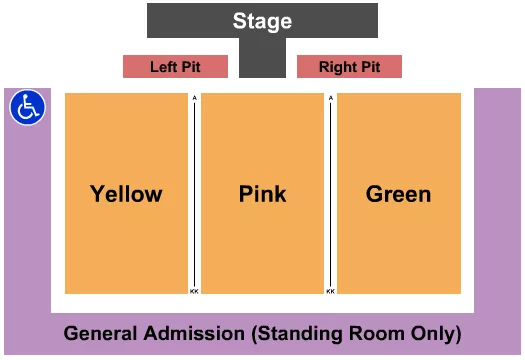 seating chart for Waterside Pavilion at the Calvert Marine Museum - Endstage w/ L&R Pits 2 - eventticketscenter.com
