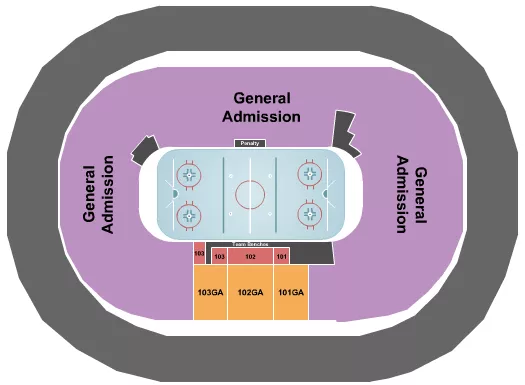 seating chart for PPG Paints Arena - 3ICE Hockey - eventticketscenter.com