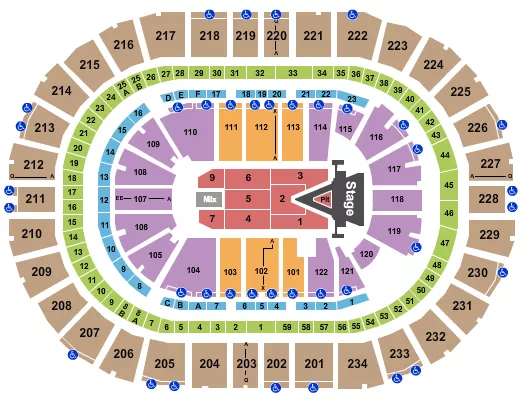 seating chart for PPG Paints Arena - Aerosmith 2023 - eventticketscenter.com