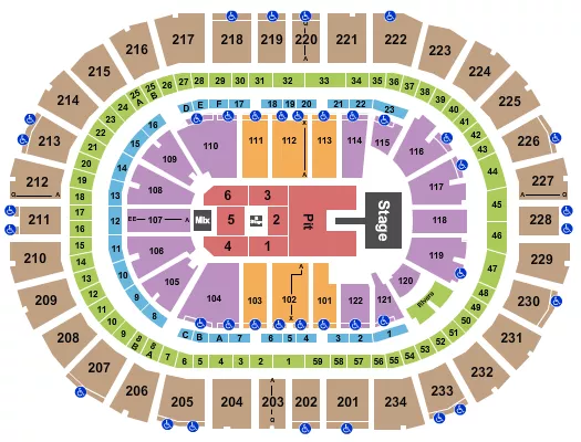 seating chart for PPG Paints Arena - Alex Warren - eventticketscenter.com