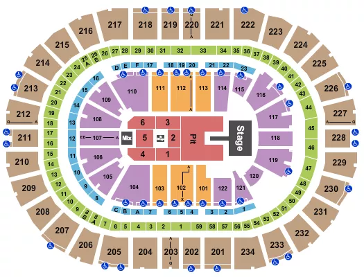seating chart for PPG Paints Arena - Alex Warren - eventticketscenter.com