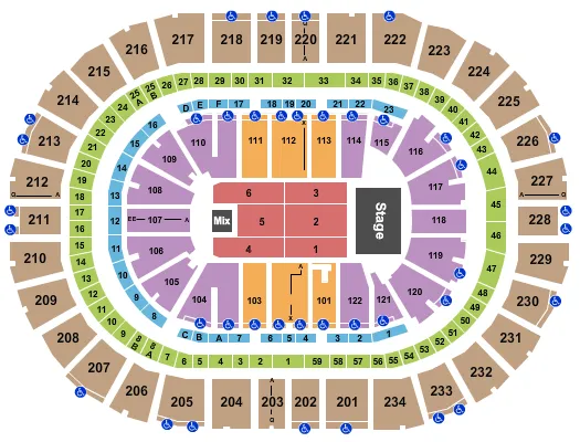 seating chart for PPG Paints Arena - Andrea Bocelli - eventticketscenter.com