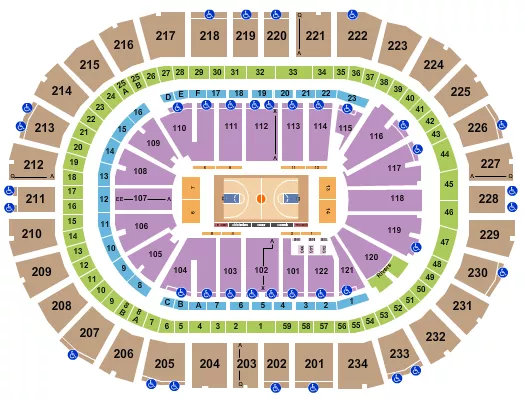 seating chart for PPG Paints Arena - Basketball 2 - eventticketscenter.com