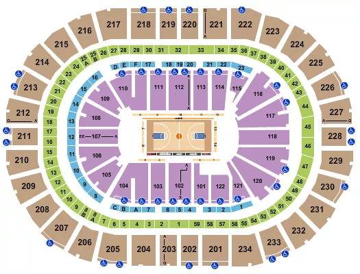 seating chart for PPG Paints Arena - Basketball - Globetrotters - eventticketscenter.com