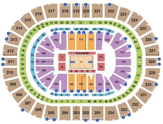 seating chart for PPG Paints Arena - Basketball 2 - eventticketscenter.com