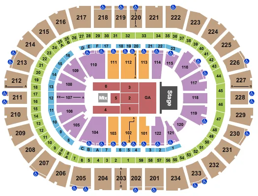 seating chart for PPG Paints Arena - Bruce Springsteen - eventticketscenter.com