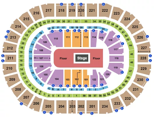 seating chart for PPG Paints Arena - CenterStage 2 - eventticketscenter.com