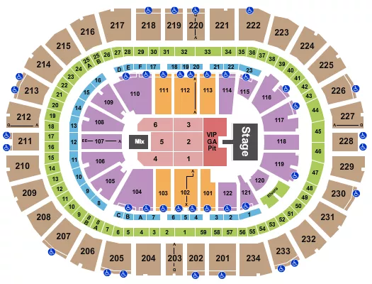seating chart for PPG Paints Arena - Cody Johnson - eventticketscenter.com