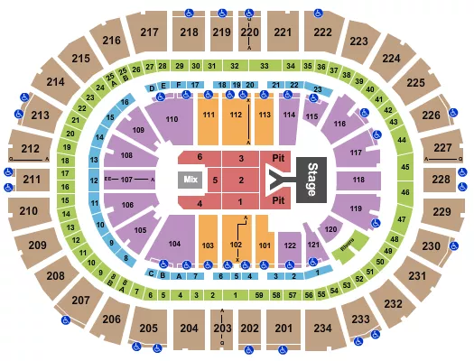 seating chart for PPG Paints Arena - Dan and Shay - eventticketscenter.com