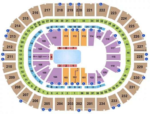 seating chart for PPG Paints Arena - Disney On Ice 2024 - eventticketscenter.com