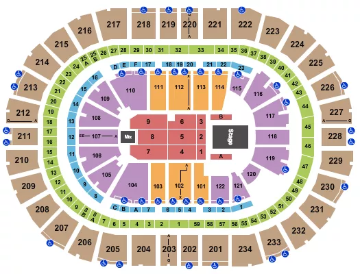 seating chart for PPG Paints Arena - Elevation Worship - eventticketscenter.com