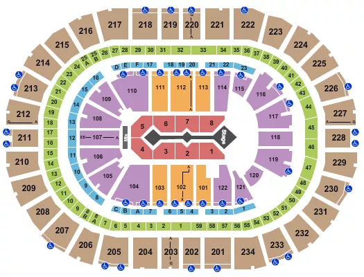 seating chart for PPG Paints Arena - For King and Country - eventticketscenter.com
