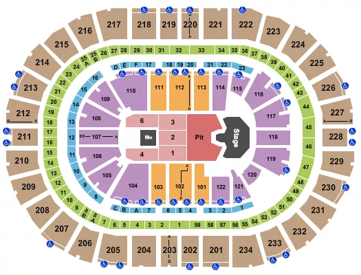 seating chart for PPG Paints Arena - Ghost - eventticketscenter.com