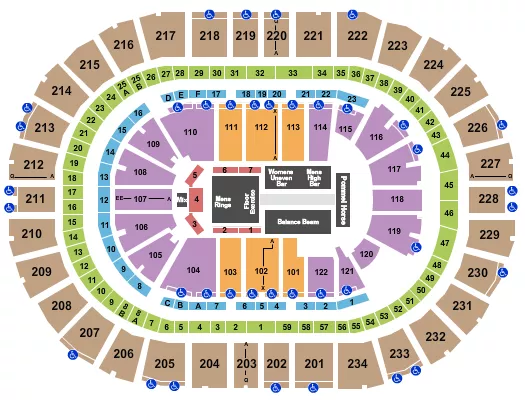 seating chart for PPG Paints Arena - Gold Over America - eventticketscenter.com