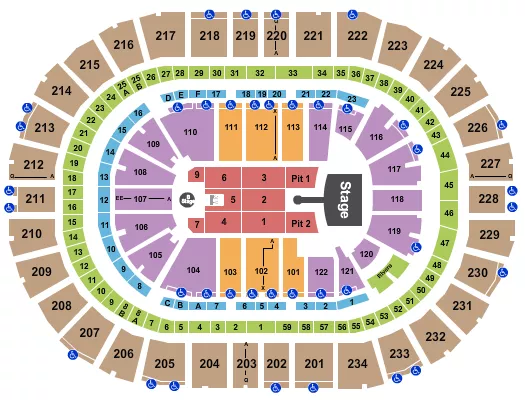 seating chart for PPG Paints Arena - Greta Van Fleet - eventticketscenter.com