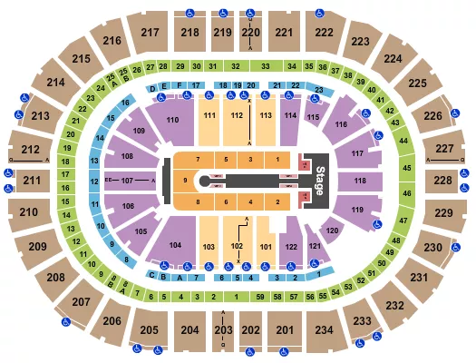 seating chart for PPG Paints Arena - Jennifer Lopez 2024 - eventticketscenter.com
