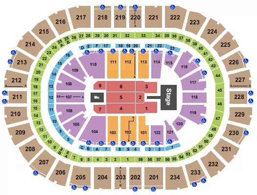 seating chart for PPG Paints Arena - Jhene Aiko - eventticketscenter.com