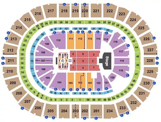 seating chart for PPG Paints Arena - Justin Timberlake - eventticketscenter.com