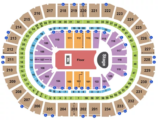 seating chart for PPG Paints Arena - Kacey Musgraves - eventticketscenter.com