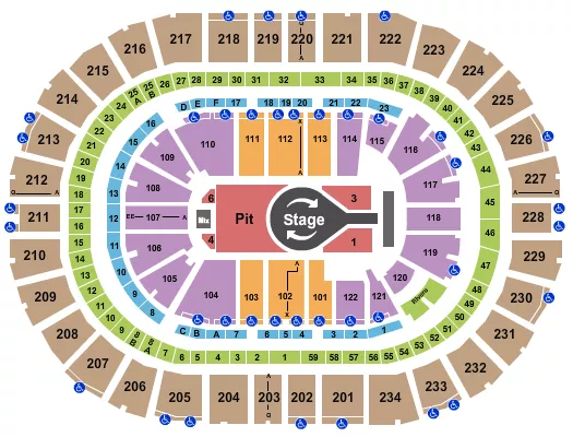seating chart for PPG Paints Arena - Kacey Musgraves - eventticketscenter.com