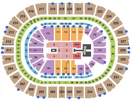 seating chart for PPG Paints Arena - Kelsea Ballerini - eventticketscenter.com