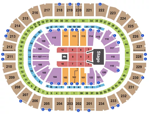 seating chart for PPG Paints Arena - Little Big Town - eventticketscenter.com