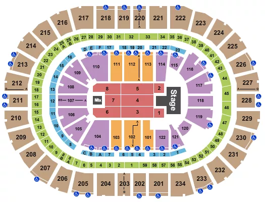 seating chart for PPG Paints Arena - Matt Rife - eventticketscenter.com