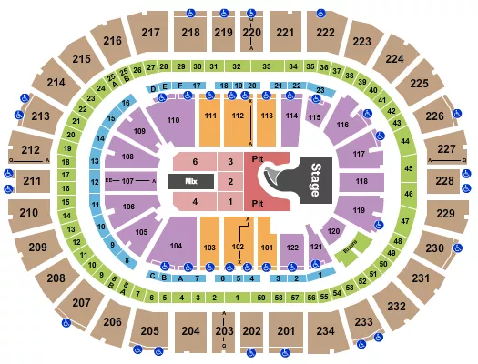 seating chart for PPG Paints Arena - Megan Moroney - eventticketscenter.com