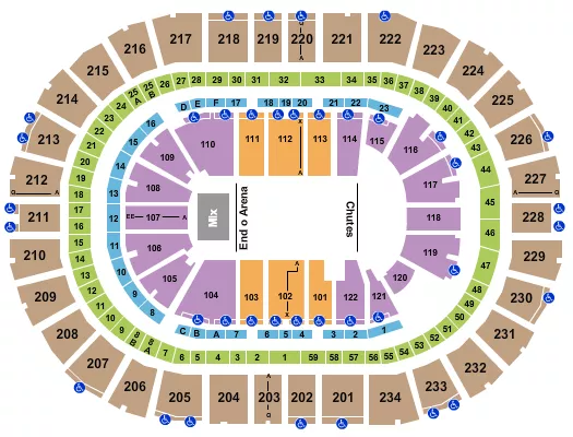 seating chart for PPG Paints Arena - PBR - eventticketscenter.com