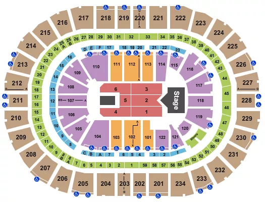 seating chart for PPG Paints Arena - Rascal Flatts - eventticketscenter.com