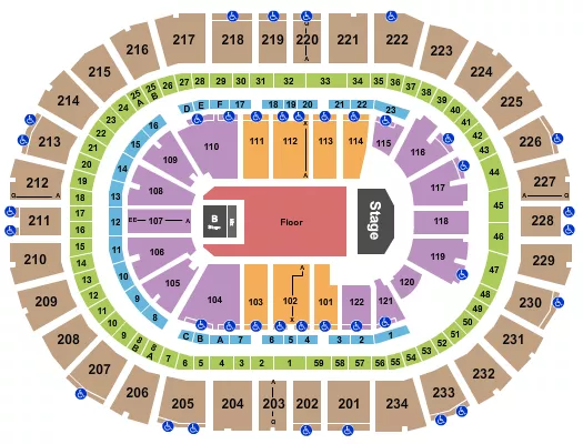 seating chart for PPG Paints Arena - Tyler The Creator - eventticketscenter.com