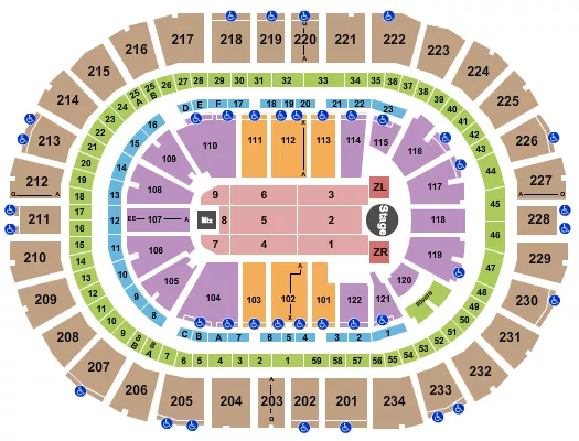 seating chart for PPG Paints Arena - Zayn - eventticketscenter.com