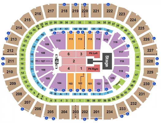 seating chart for PPG Paints Arena - Sombr - eventticketscenter.com